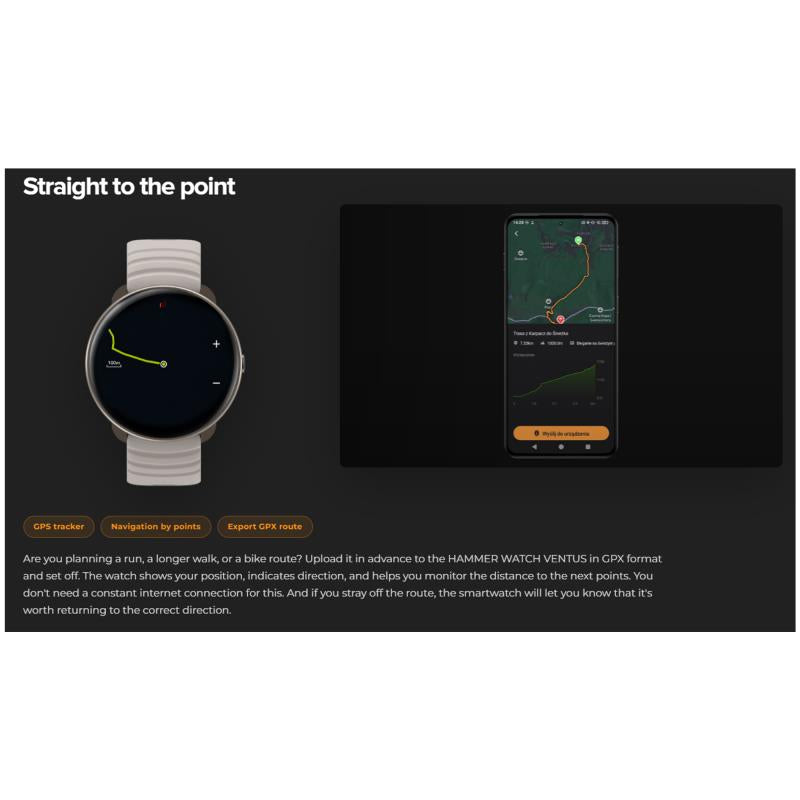 Smartwatch Hammer Watch Ventus 1.32" Σκούρο Γκρι