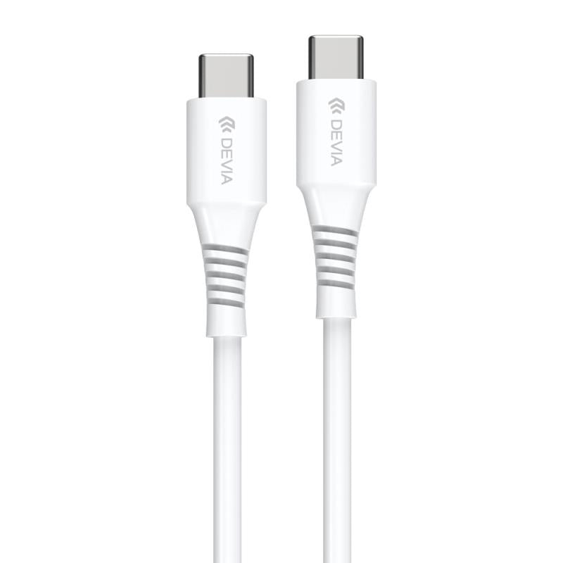 Καλώδιο Σύνδεσης USB 2.0 Devia EC636 USB C σε USB C PD 60W 1m GRS Λευκό
