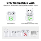 Θήκη Σιλικόνης AhaStyle WG163 Apple AirPods 4 Premium με Γάντζο Μαύρο