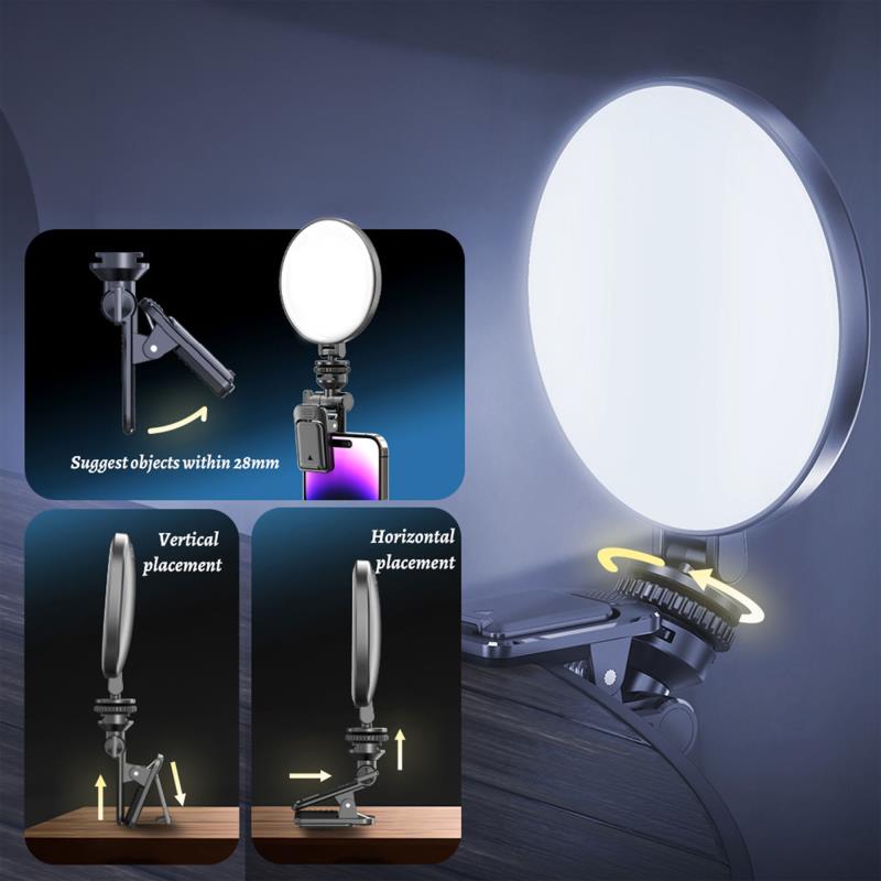 Φωτιστικό Selfie LED Ring Lamp Blavec Aura Mini P-60 για Κινητά Μαύρο