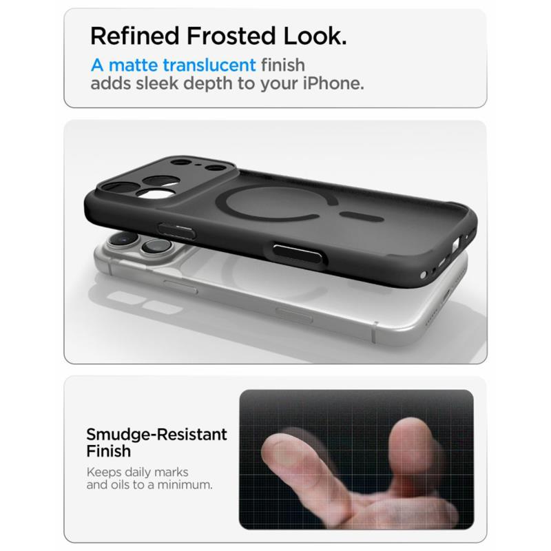 Θήκη TPU & PC Spigen Apple iPhone 18 Pro/ 17 Pro MagSafe Ultra Hybrid Frost Μαύρο