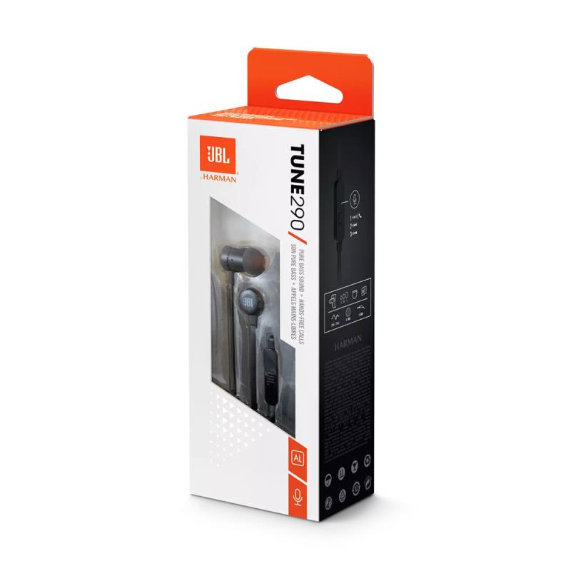 Hands Free Stereo JBL Tune T290 3.5mm Μαύρο