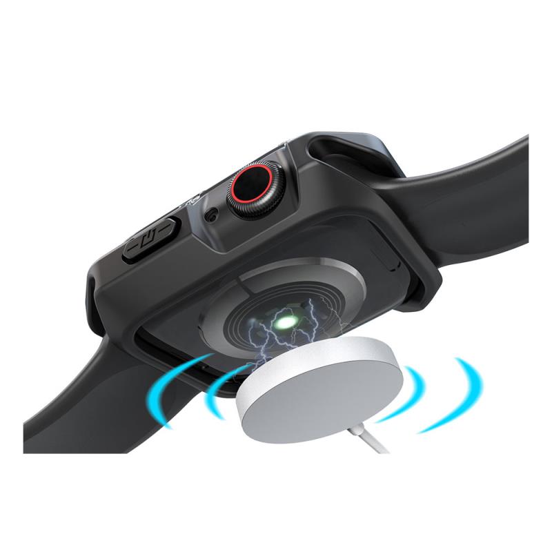Θήκη TPU & PC Devia Sport Apple Watch 7/ 8/ 9 41mm Shock Proof Μαύρο