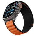 Λουράκι Spigen Apple Watch (44/ 45/ 46/ 49mm) WBF1 Μαύρο-Πορτοκαλί