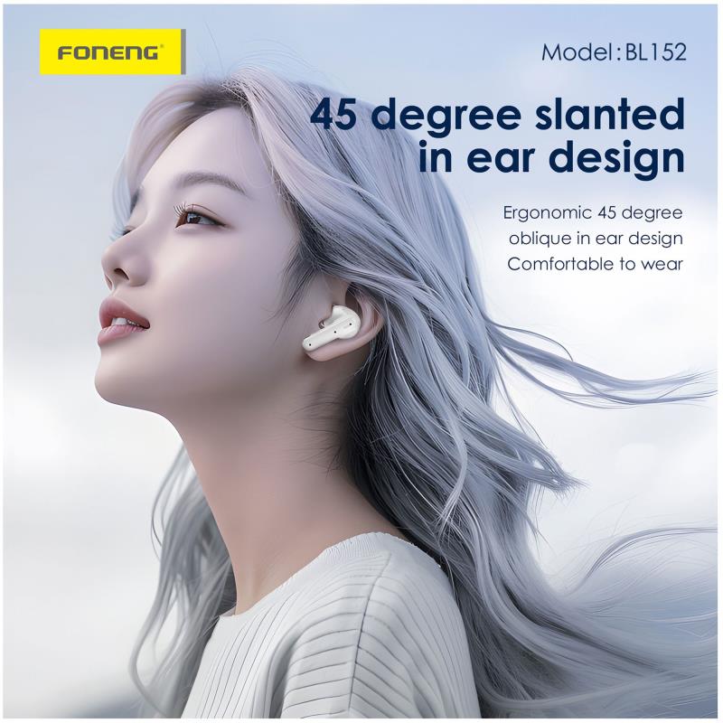 True Wireless Ακουστικά Bluetooth Foneng BL152 ANC+ENC Μαύρο