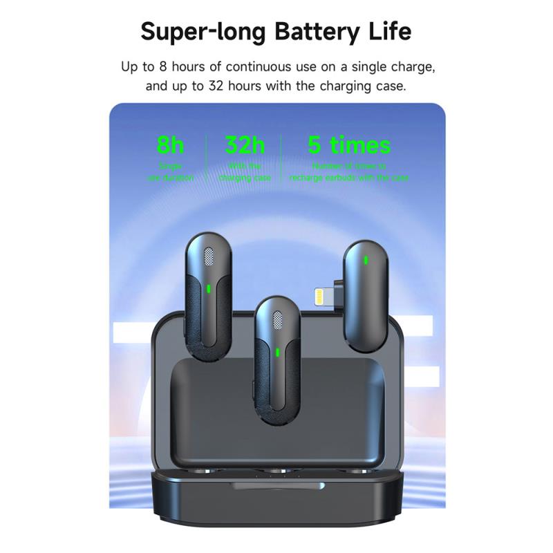 Ασύρματα Μικρόφωνα Devia M8-2-L Kintone Series 2 σε 1 Lightning Μαύρο