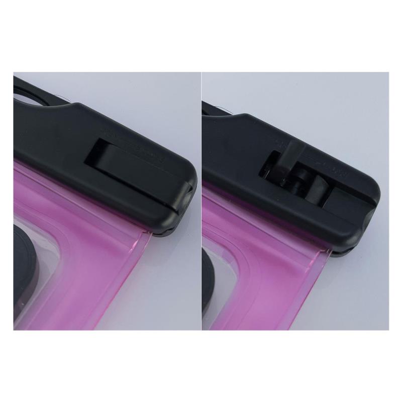 Waterproof Θήκη inos για Smartphones έως 6.7" Διάφανο-Ροζ