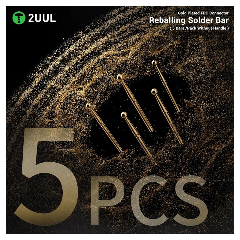 Σετ Ανταλλακτικές Μύτες 2UUL Gold Plated FPC Connector για Κολλητήρι (5 τεμ.)