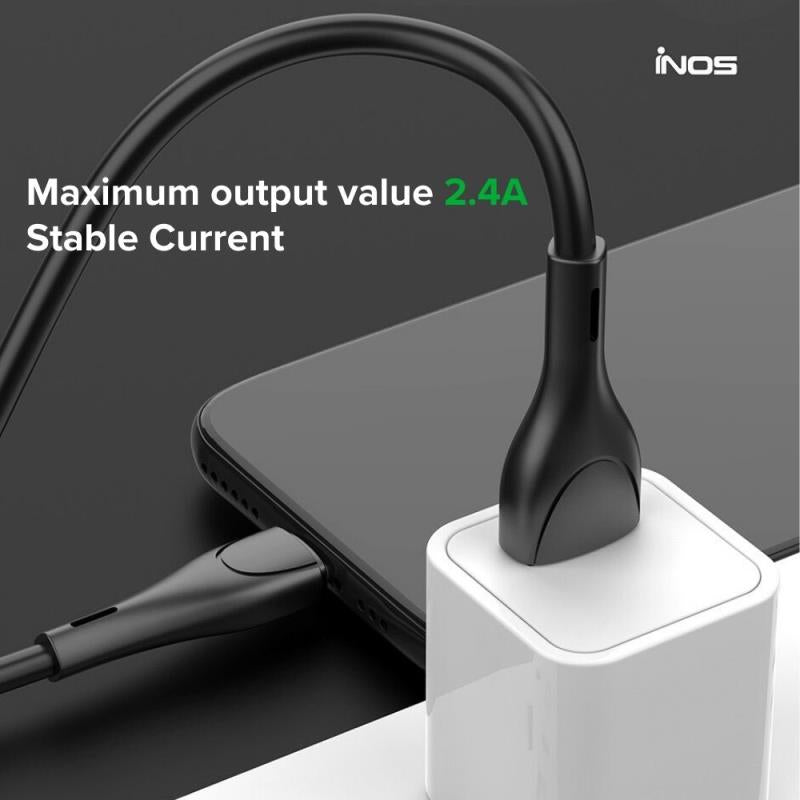 Καλώδιο Σύνδεσης USB 2.0 inos UltraCon USB A σε USB C 12W 2m Μαύρο