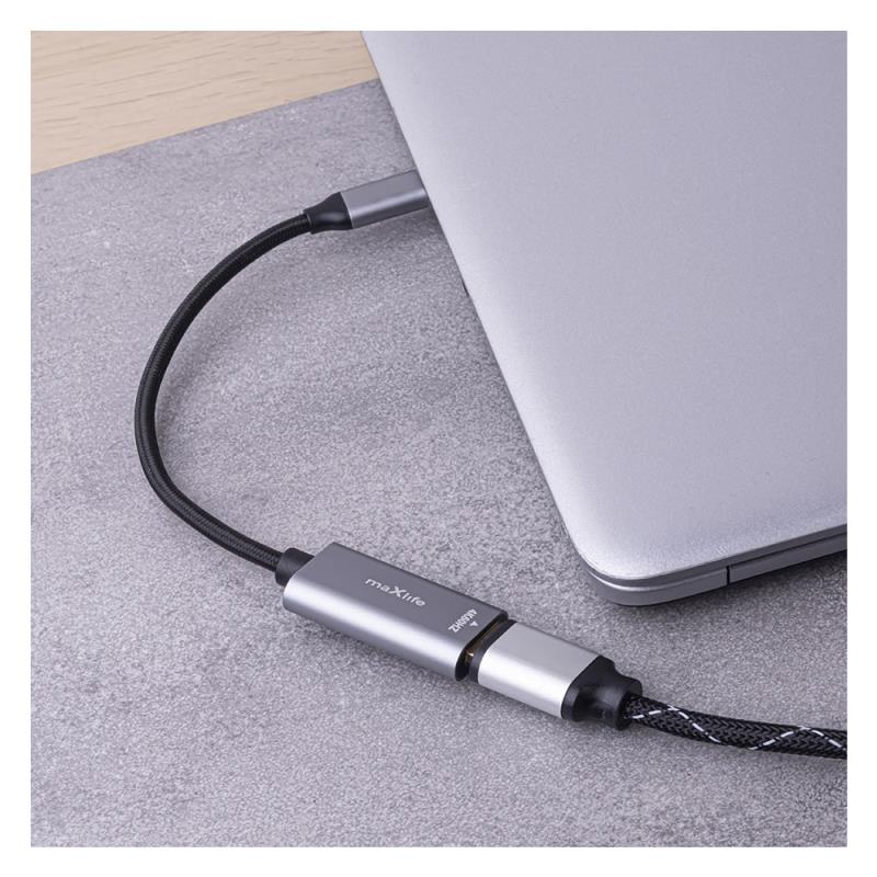 Hub USB C Maxlifte MXHC-01 σε HDMI 4K 60Hz Μαύρο