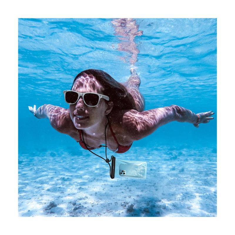 Waterproof Θήκη Baseus Slide-Cover για Smartphones μέχρι 7.2" Μαύρο