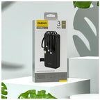 Φορτιστής Ανάγκης Dudao K11Pro 10W 20000mAh με 4 Ενσωματωμένα Καλώδια Μαύρο