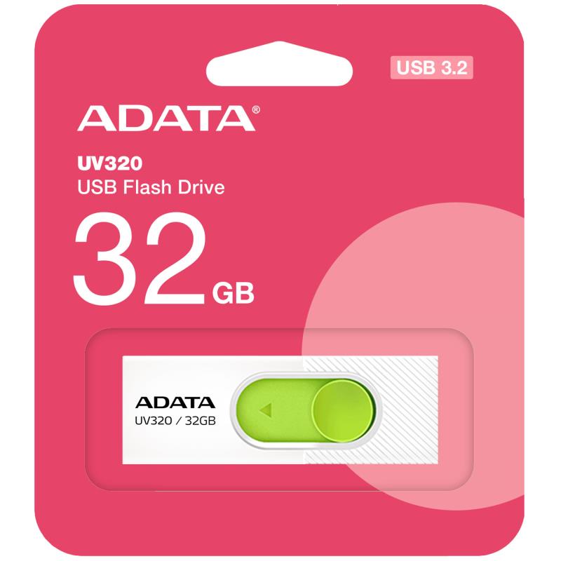 USB 3.2 Flash Disk Adata UV320 USB A 32GB Λευκό