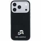 Θήκη PU Karl Lagerfeld Magsafe Apple iPhone 18 Pro Max/ 17 Pro Max Grained Leather Karl & Choupette Heads Μαύρο