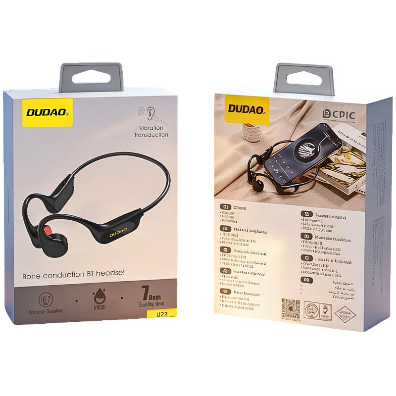 Στερεοφωνικό Ακουστικό Bluetooth Dudao U22 με Bone Conduction Neckband Μαύρο