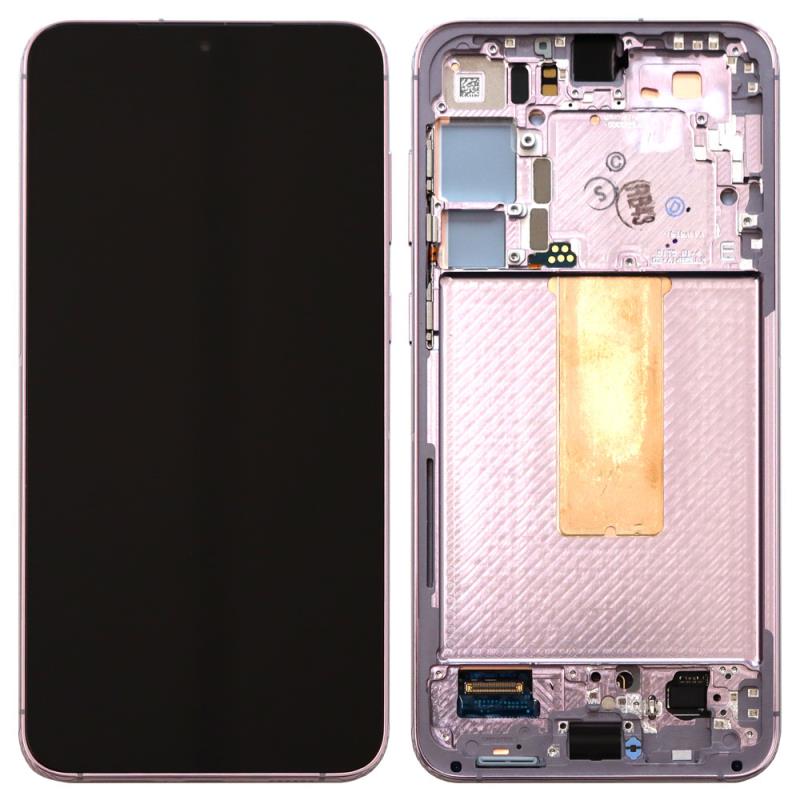 Οθόνη με Touch Screen & Μπροστινή Πρόσοψη Samsung S916B Galaxy S23 Plus 5G Ροζ (Original)