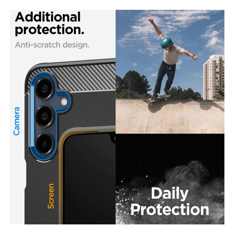 Θήκη Soft TPU Spigen Samsung Galaxy A16 4G/ 5G Rugged Armor Μαύρο