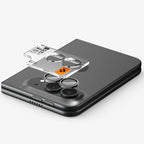 Προστατευτικό Κάλυμμα Κάμερας Spigen Optik.tR EZ-FIT για Τζαμάκι Κάμερας Apple iPhone Duo Λευκό (2 τεμ.)