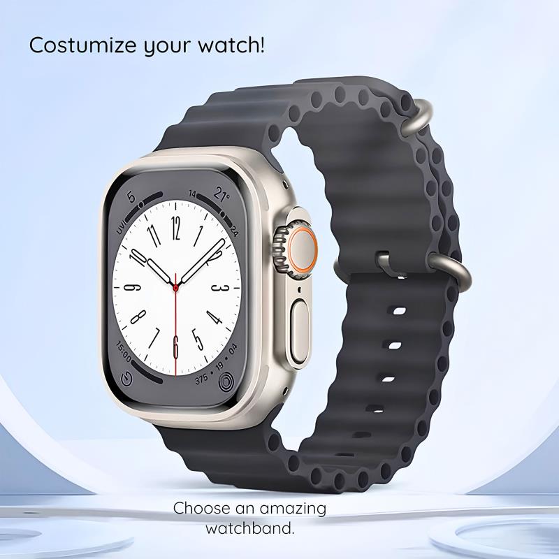 Λουράκι Σιλικόνης Ocean για Apple Watch 44/ 45/ 46/ 49mm Πορτοκαλί (Ασυσκεύαστο)