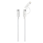 Καλώδιο Σύνδεσης USB 2.0 Devia EC404 2 σε 1 USB C σε USB C & Lightning PD 60W & 27W 1.2m Smart Λευκό