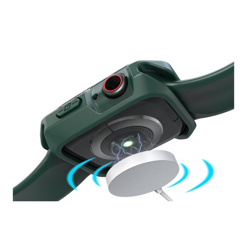 Θήκη TPU & PC Devia Sport Apple Watch 7/ 8/ 9 41mm Shock Proof Πράσινο