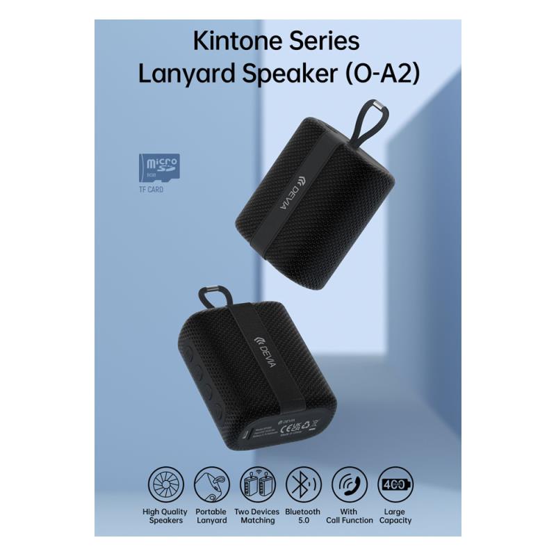 Φορητό Ηχείο Bluetooth Devia EM503 O-A2 5W Kintone Μαύρο