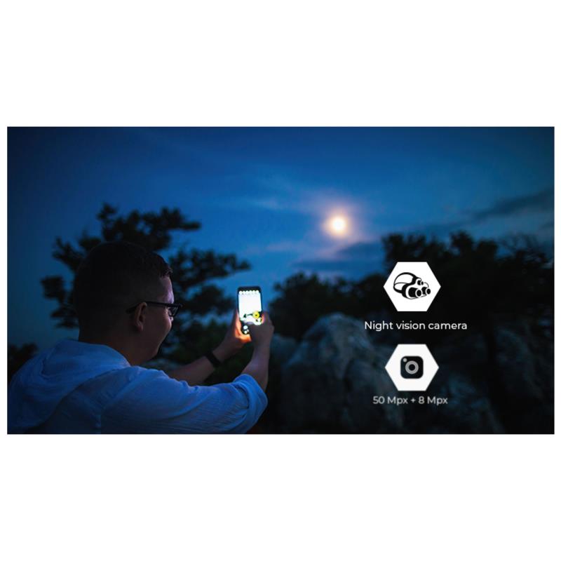 Κινητό Τηλέφωνο Hammer Energy X2 (Dual SIM) 128GB 6GB RAM Μαύρο-Πορτοκαλί