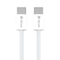 Καλώδιο Σύνδεσης USB 2.0 Devia EC325 Braided USB C σε USB C PD 60W 1m Smart Λευκό