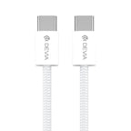 Καλώδιο Σύνδεσης USB 2.0 Devia EC325 Braided USB C σε USB C PD 60W 1m Smart Λευκό