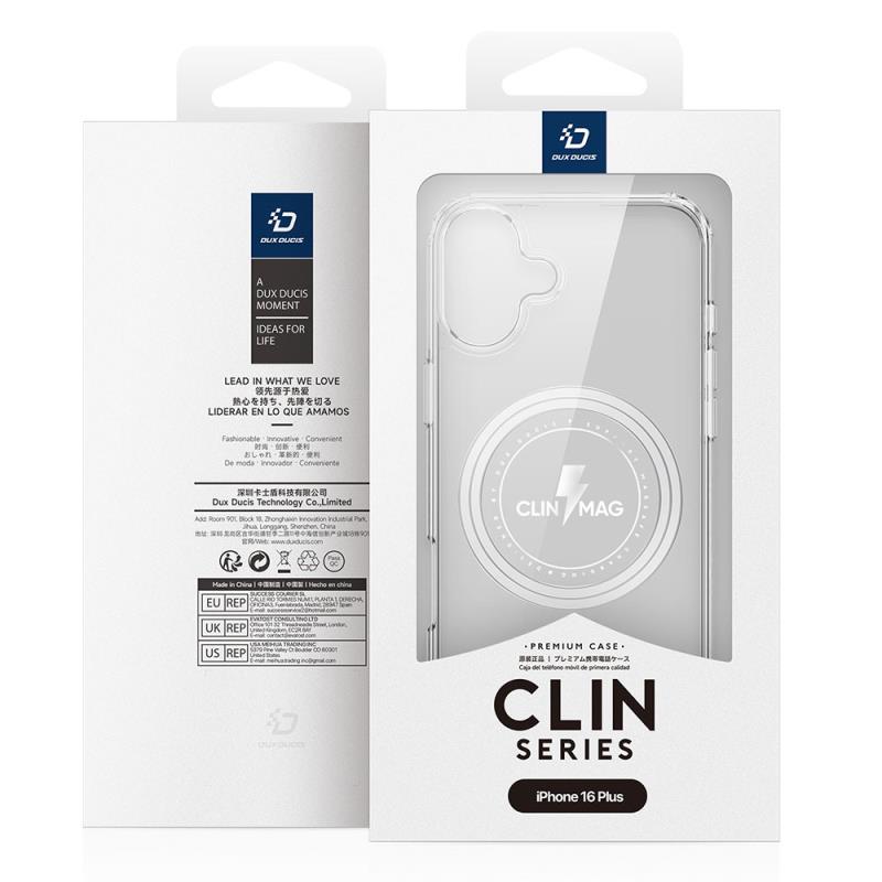 Θήκη TPU & PC Dux Ducis Apple iPhone 16 Plus Magnetic MagSafe Clin Διάφανο
