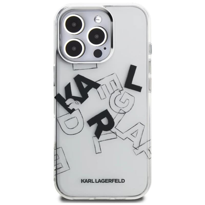 Θήκη TPU Karl Lagerfeld Apple iPhone 16 Pro IML Metal Sketched Graphic Logo Διάφανο