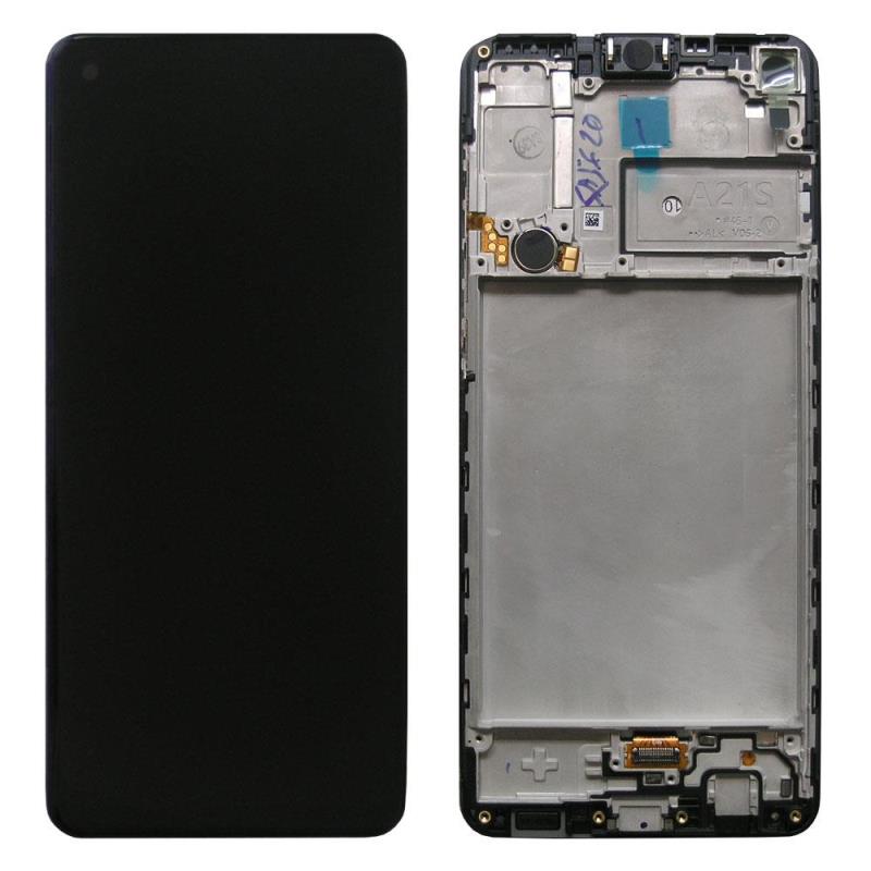 Οθόνη με Touch Screen & Μπροστινή Πρόσοψη Samsung A217F Galaxy A21s Μαύρο (Original)