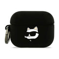 Θήκη Σιλικόνης Karl Lagerfeld Apple AirPods Pro 3 (2025) Choupette Head 3D Μαύρο