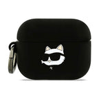 Θήκη Σιλικόνης Karl Lagerfeld Apple AirPods Pro 3 (2025) Choupette Head 3D Μαύρο