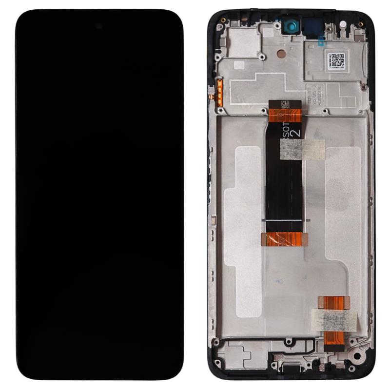 Οθόνη με Touch Screen & Μεσαίο Πλαίσιο Xiaomi Redmi 13 4G/ Redmi 13 5G/ Poco M6 4G Μαύρο (Original)