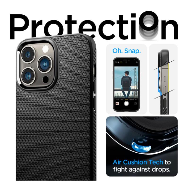 Θήκη Soft TPU Spigen Liquid Air Apple iPhone 14 Pro Max Μαύρο