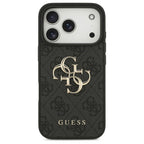 Θήκη PU Guess Apple iPhone 18 Pro Max/ 17 Pro Max Hardcase Big Logo 4G Μαύρο