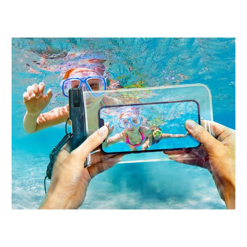 Universal Αδιάβροχη Θήκη Spigen A601 για Smartphones έως 6.8" Διάφανο (2 τεμ.)