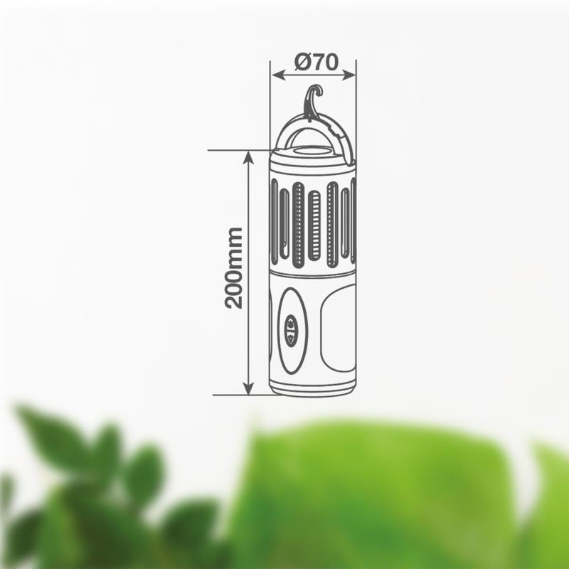 Φακός LED Navelis 6W 3xAA 90lm με Εντομοπαγίδα Λευκό