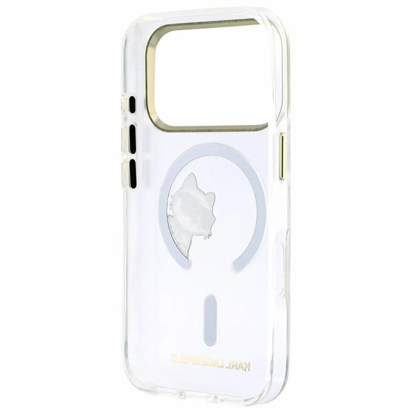 Θήκη PC/TPU Karl Lagerfeld Magsafe Apple iPhone 18 Pro/ 17 Pro IML Peekaboo Print & Metal Frame Choupette Διάφανο