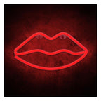 Neon LED Forever Light FLNEO8 LIPS (USB/Μπαταρίας & On/Off) Κόκκινο