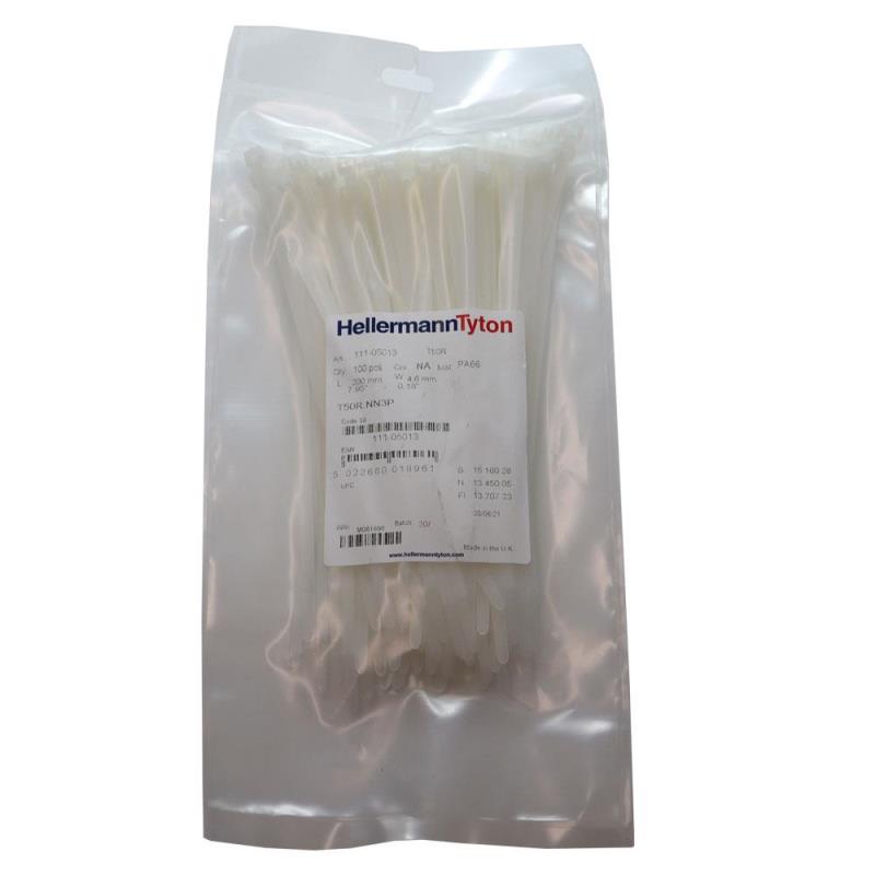 Δεματικά 200 x 4.6 T50R PA66 Λευκό (100 τεμ.)
