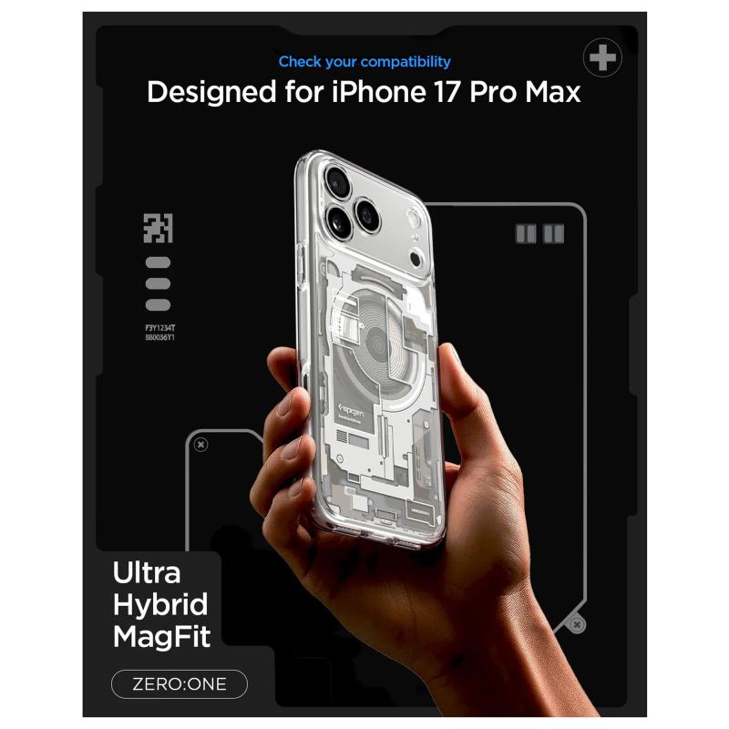 Θήκη TPU & PC Spigen Ultra Hybrid Mag Magsafe Apple iPhone 17 Pro Max Zero One Τιτάνιο