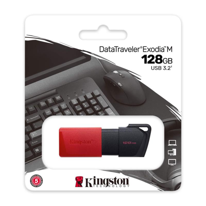 USB 3.2 Flash Disk Kingston Exodia DTXM USB A 128GB Κόκκινο
