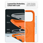 Θήκη Σιλικόνης Spigen Silicone Fit Magsafe Apple iPhone 17 Pro Max 5G Πορτοκαλί