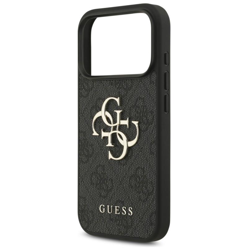 Θήκη PU Guess Apple iPhone 17 Pro Max Hardcase Big Logo 4G Μαύρο