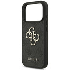 Θήκη PU Guess Apple iPhone 17 Pro Max Hardcase Big Logo 4G Μαύρο