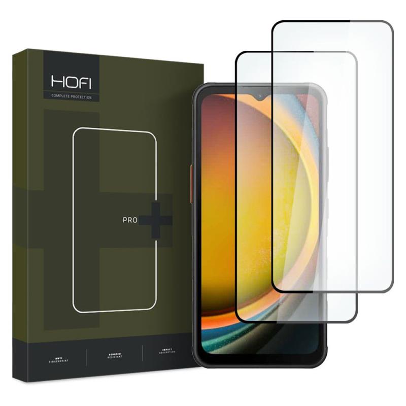 Tempered Glass Full Face Hofi Pro+ Samsung G556 Galaxy Xcover 7 5G Μαύρο (2 τεμ.)