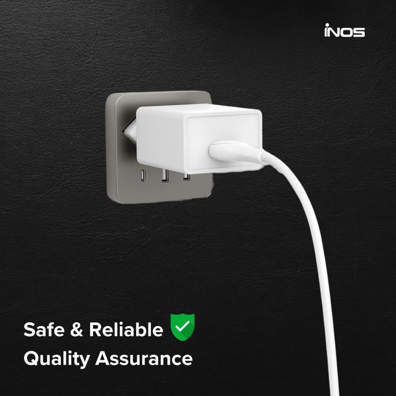 Καλώδιο Σύνδεσης USB 2.0 inos UltraCon USB C σε USB C 60W 1m Λευκό