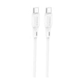 Καλώδιο Σύνδεσης USB 2.0 Foneng X120 Silicone USB C σε USB C 100W 1m Λευκό